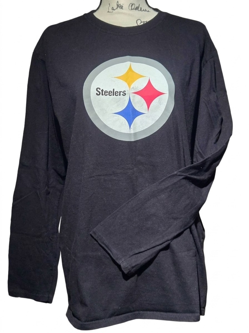 FanatIcs Gear NFL Pittsburgh Steelers Long Sleeve Black Graphic Mens Tee Shirt